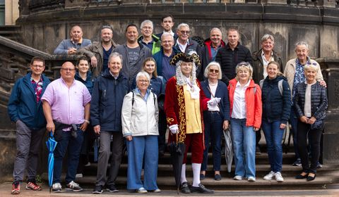 Die Brühler Delegation bei der Stadtführung mit August dem Starken
