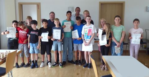  Die Teilnehmer am diesjährigen Ferienprogramm der Schachfreunde Brühl.