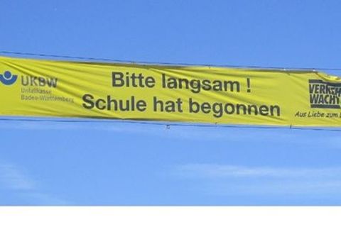 Bitte langsam! Schule hat begonnen